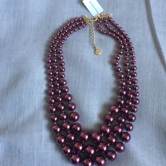 FAUX PEARL THREE-ROW COLLAR NECKLACE - Picture 4 of 7